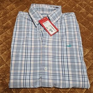 Southern Marsh Blue Pink Plaid Button Down Long Sleeve Shirt Nwt Medium